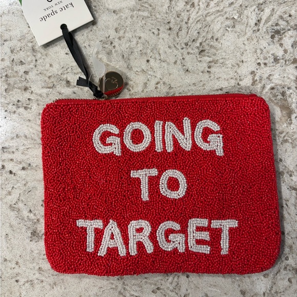 NWT Kate Spade x Target Red Beaded Pouch. Limited edition! - Picture 1 of 5